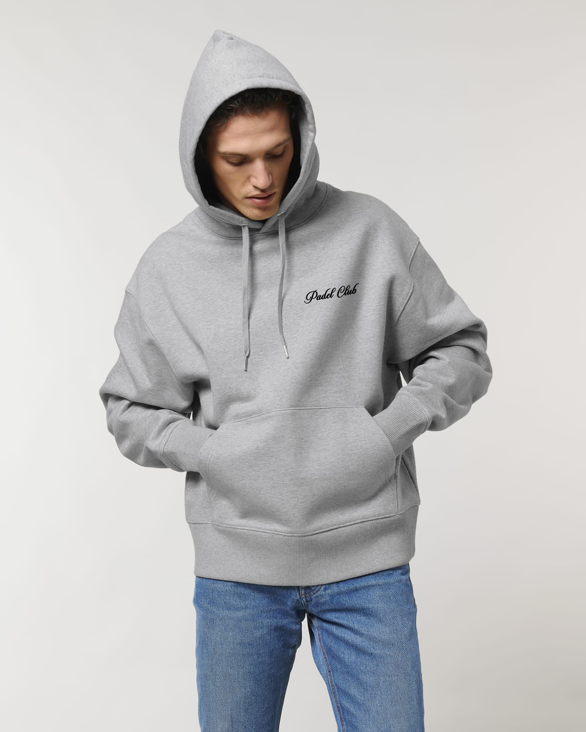 Sudadera con capucha del club de pádel en gris jaspeado