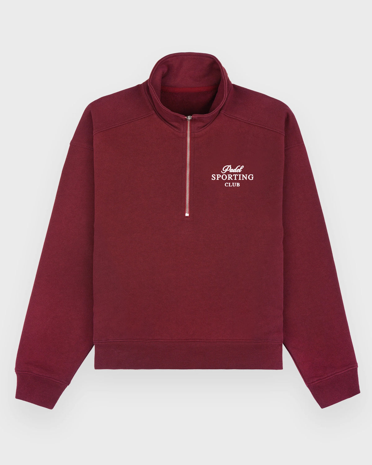 Sudadera Padel Sporting Club 3/4 Zip Burdeos