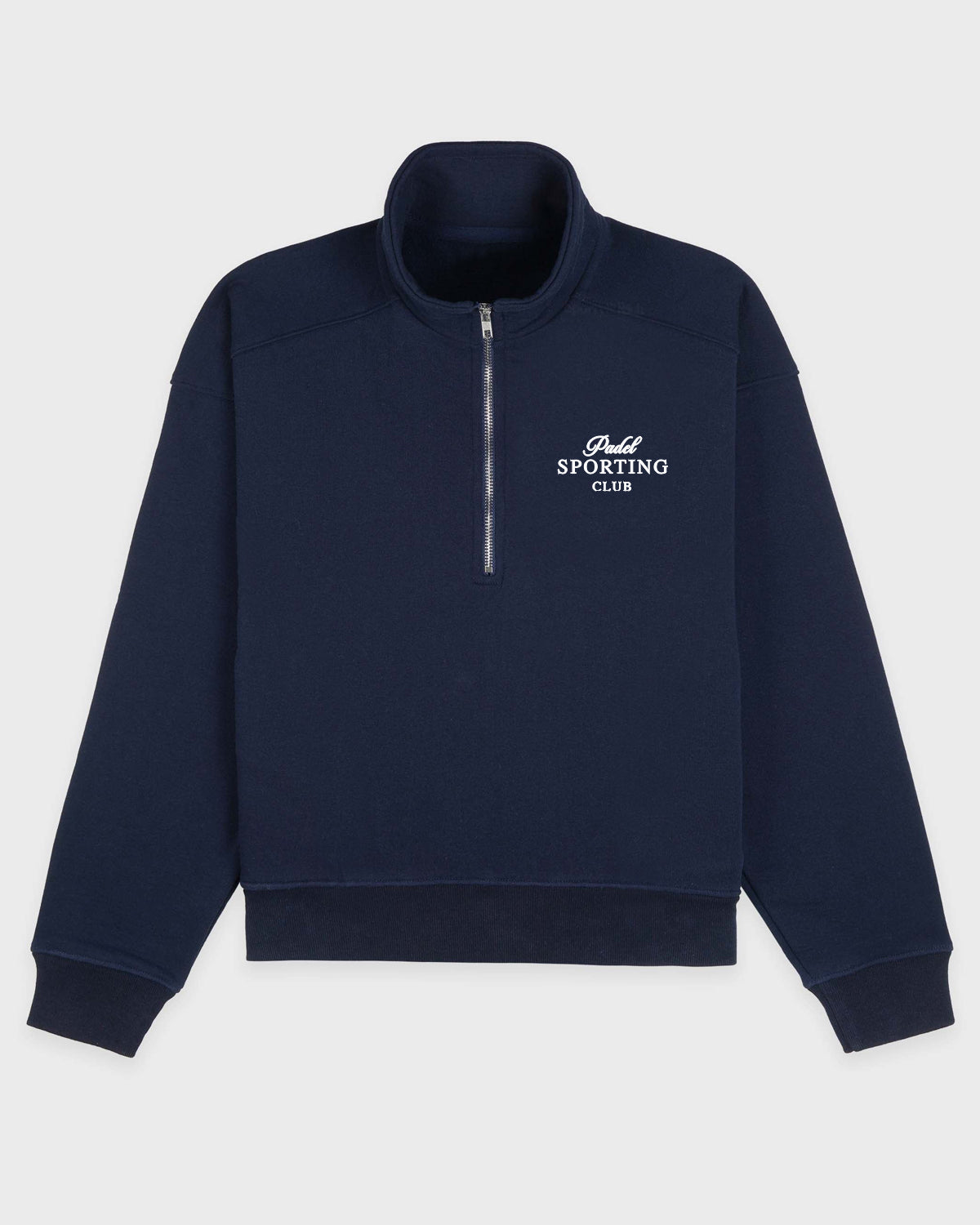 Sudadera Padel Sporting Club con cremallera 3/4 azul marino
