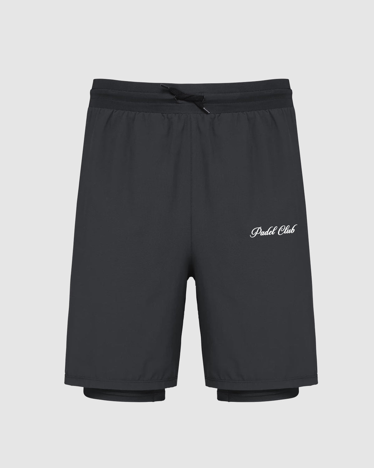 Pantalón corto de pádel Double Skin para hombre, color negro