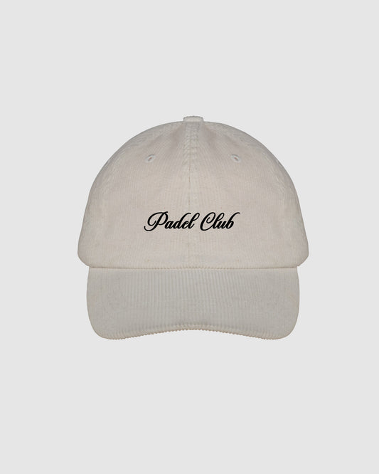 Gorra Padel Club Velour Marfil