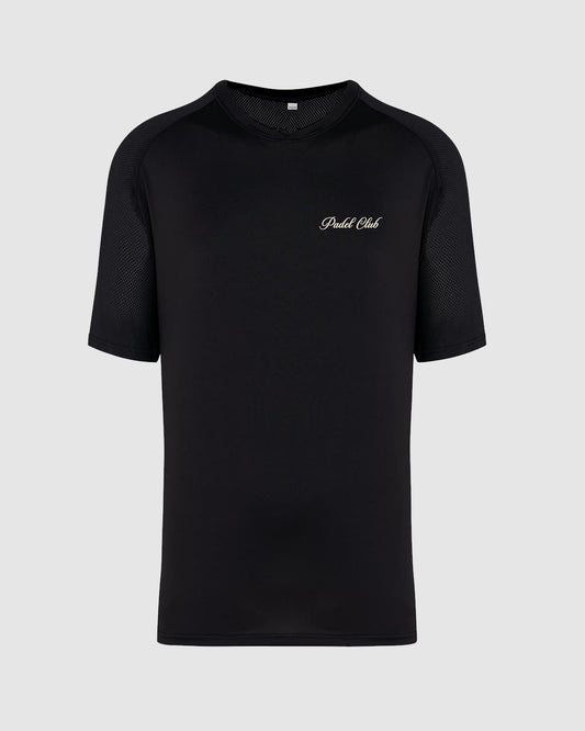 Camiseta deportiva Padel Club negra